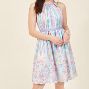 ModCloth Pastel Striped Dress w/ pockets! New!
